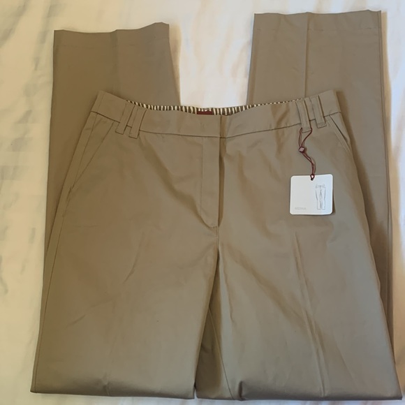 Olsen beige stretch cotton33 inch inseam straight leg pants Mona NWT - Picture 2 of 6